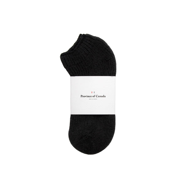 Slipper Socks Black 100% Wool - Made in Canada - Province of Canada