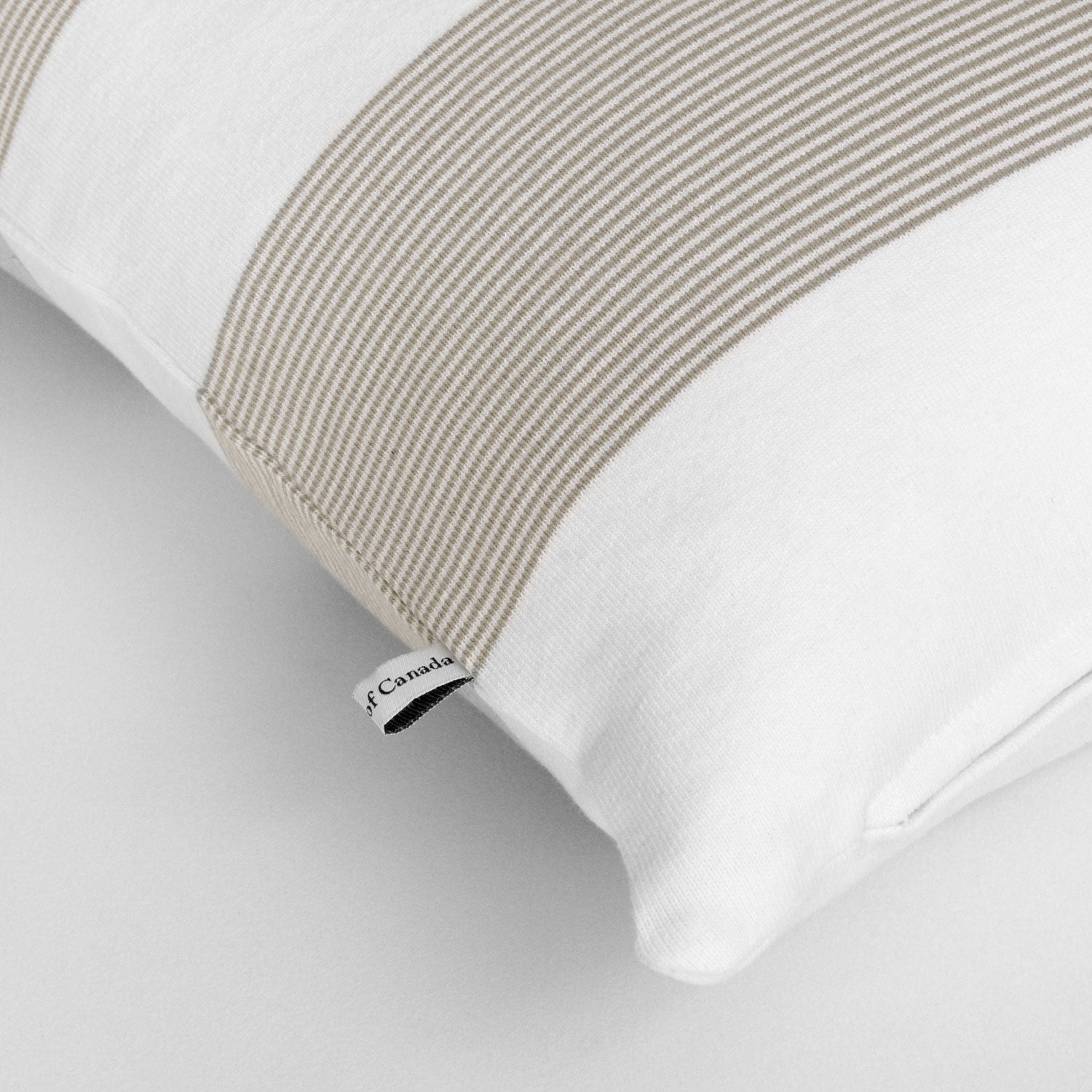 Made in Canada Brant Cushion White and Taupe - Province of Canada Home Collection