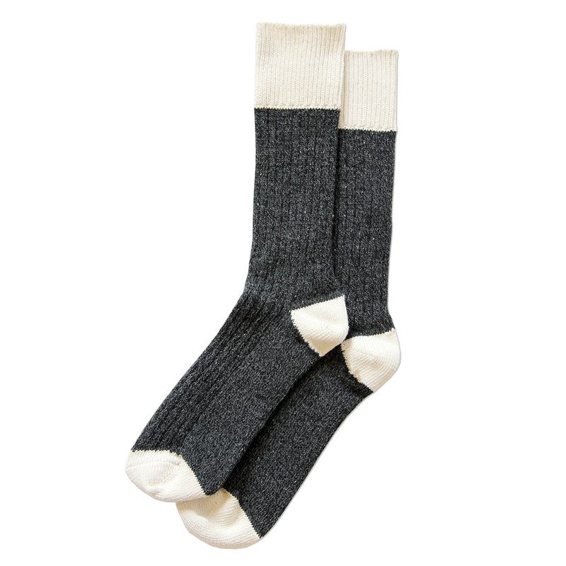 Province of Canada - Made in Canada - Colour Block Cotton Sock - Charcoal