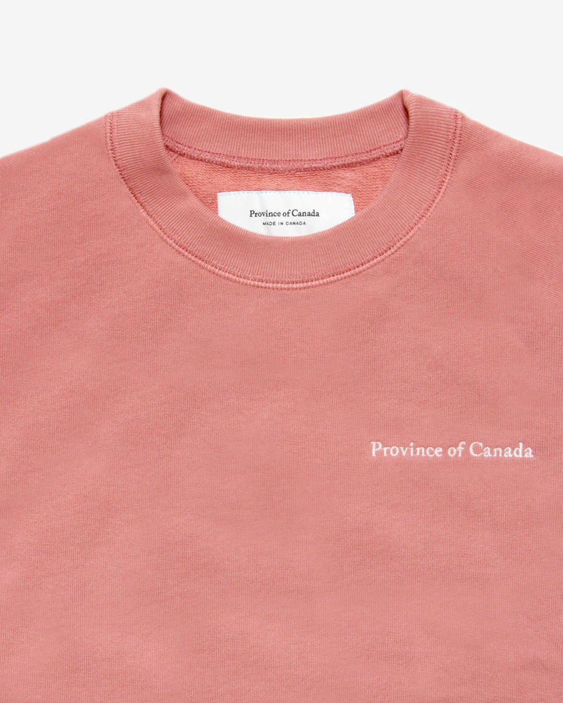 Made in Canada French Terry Crop Sweatshirt Faded Red - Province of Canada