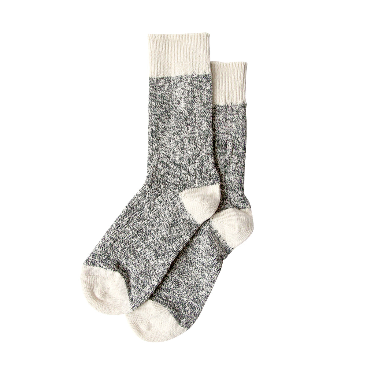 Heather Grey Block Sock - Made in Canada - Province of Canada