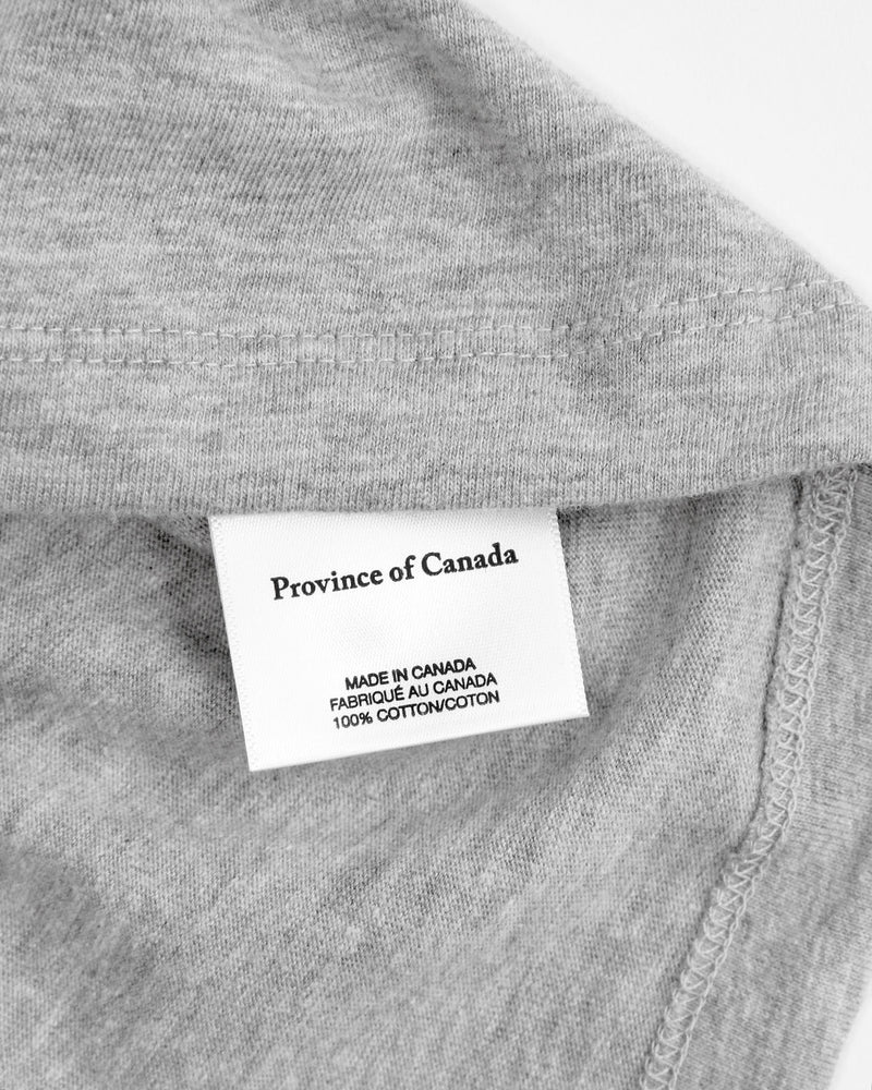 Monday Tee Heather Grey - Unisex - Made in Canada - Province of Canada