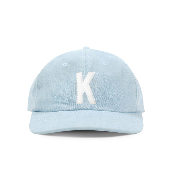 Made in Canada 100% Cotton Letter K Baseball Hat Light Blue Denim - Province of Canada