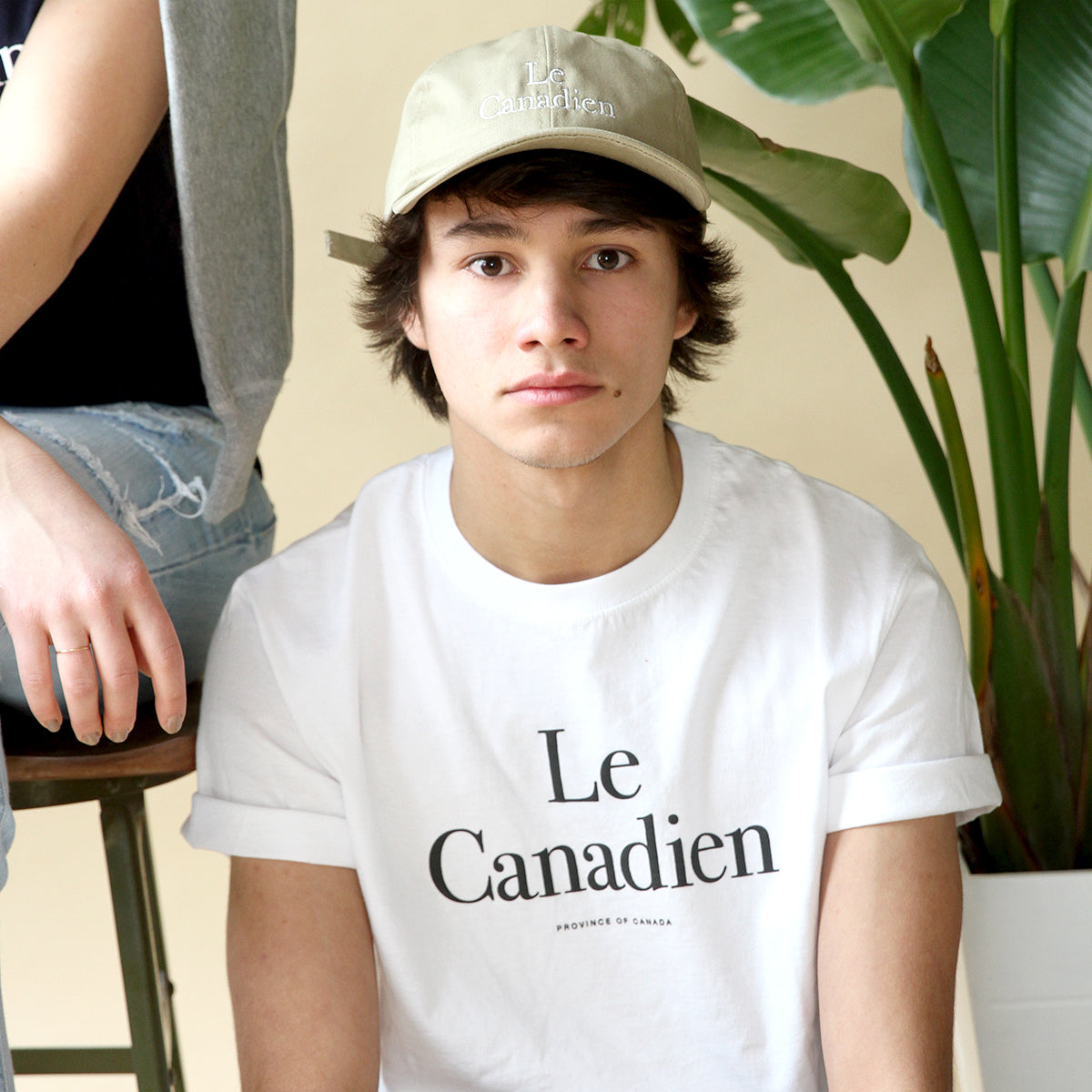 Le Canadien White Tee Mens - Made in Canada - Province of Canada