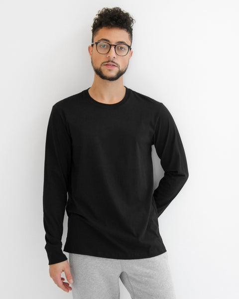 Monday Long Sleeve Crop Top Black - Made in Canada - Province of Canada