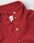 Made in Canada 100% Cotton Reverse Polar Fleece Pullover Red Unisex - Province of Canada