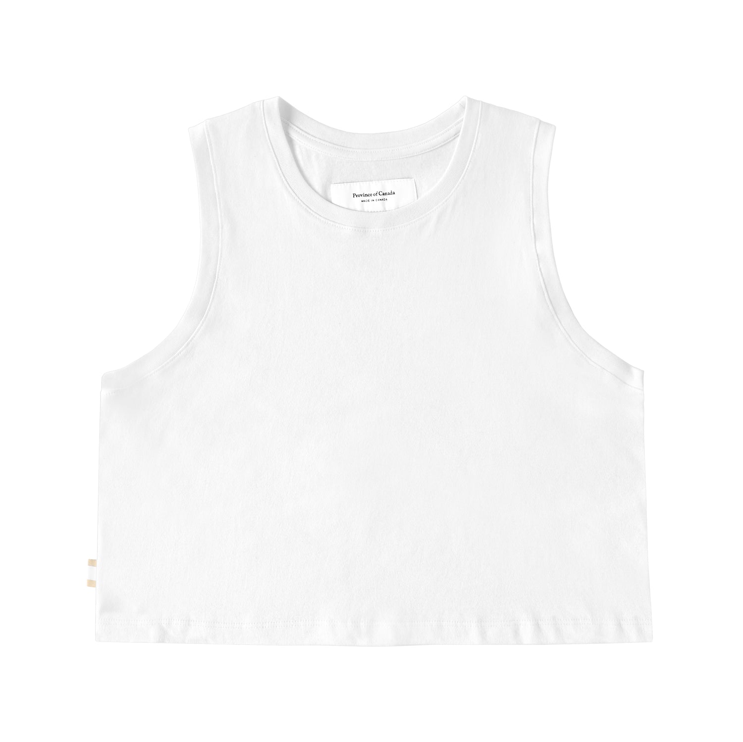 Made in Canada Organic Cotton Tuesday Tank Crop Top White Unisex - Province of Canada