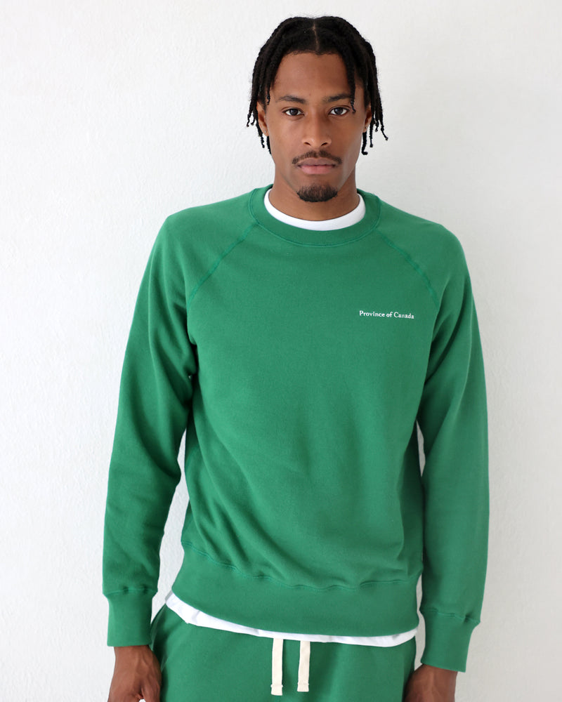 Made in Canada 100% Cotton French Terry Sweatshirt Golf Green Unisex - Province of Canada