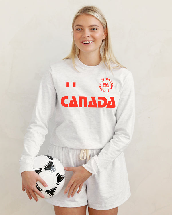 The Keeper Kit Long Sleeve Tee Cloud - Unisex - Made in Canada - Province of Canada - Soccer