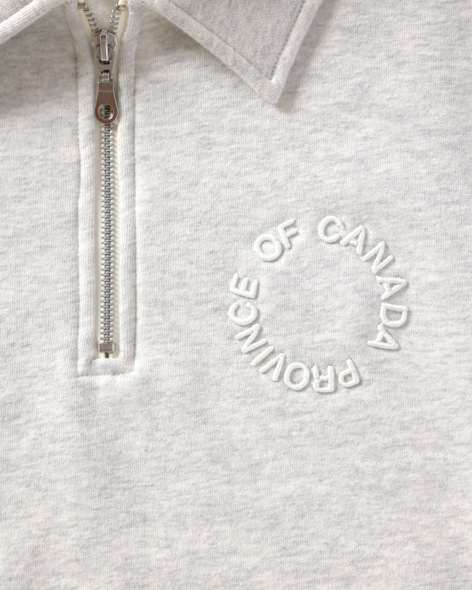 Made in Canada Half Zip Fleece Sweatshirt Eggshell - Unisex - Province of Canada