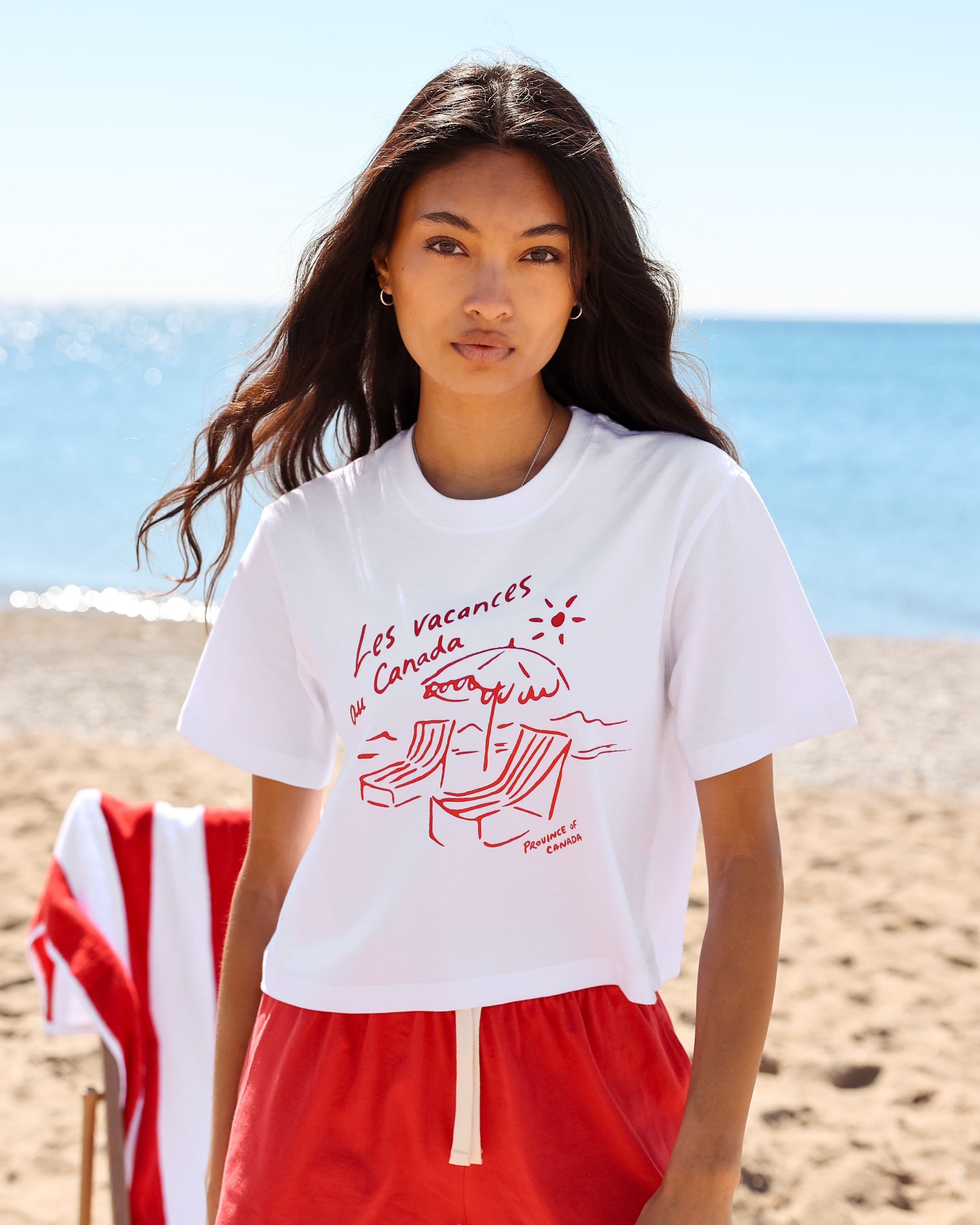 Les Vacances Crop Top White – Province of Canada