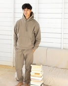 Made in Canada Reverse 100% Cotton Cross Grain Sweatpants Stone Taupe Sand - Unisex - Provice of Canada