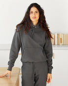 Made in Canada Reverse 100% Cotton Cross Grain Hoodie Graphite - Unisex - Provice of Canada