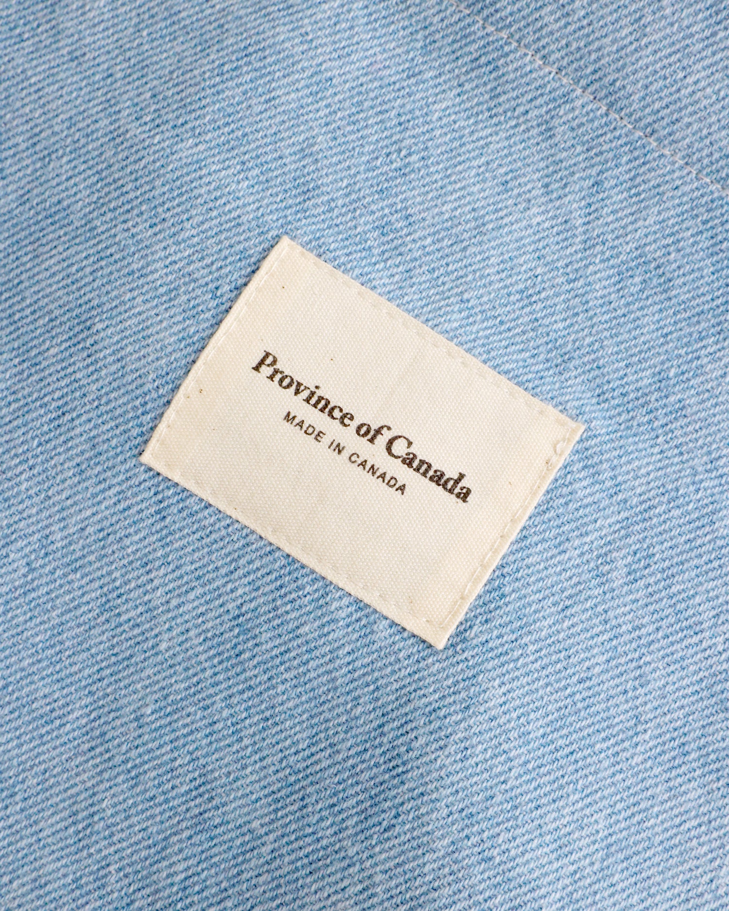 100% Cotton Made in Canada Large Wordmark Tote Bag Denim - Province of Canada