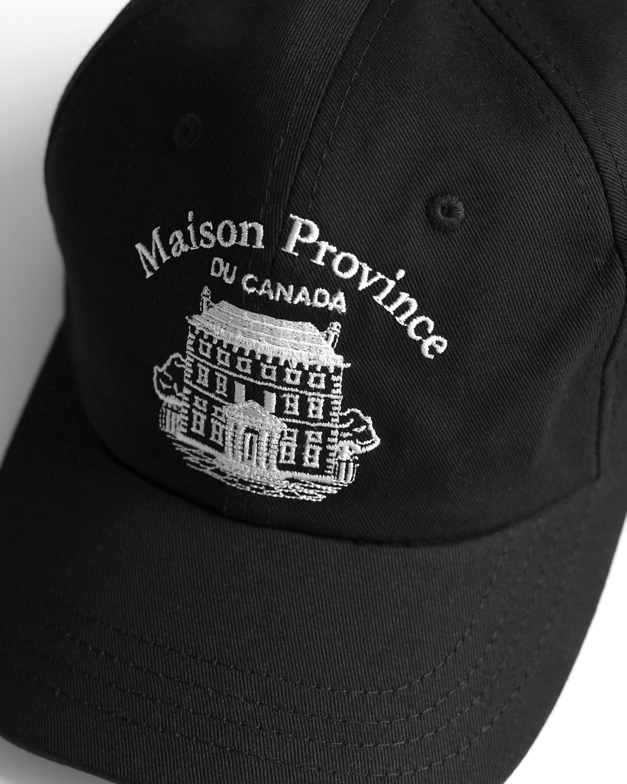 Made in Canada 100% Cotton Maison Baseball Hat Black - Province of Canada 
