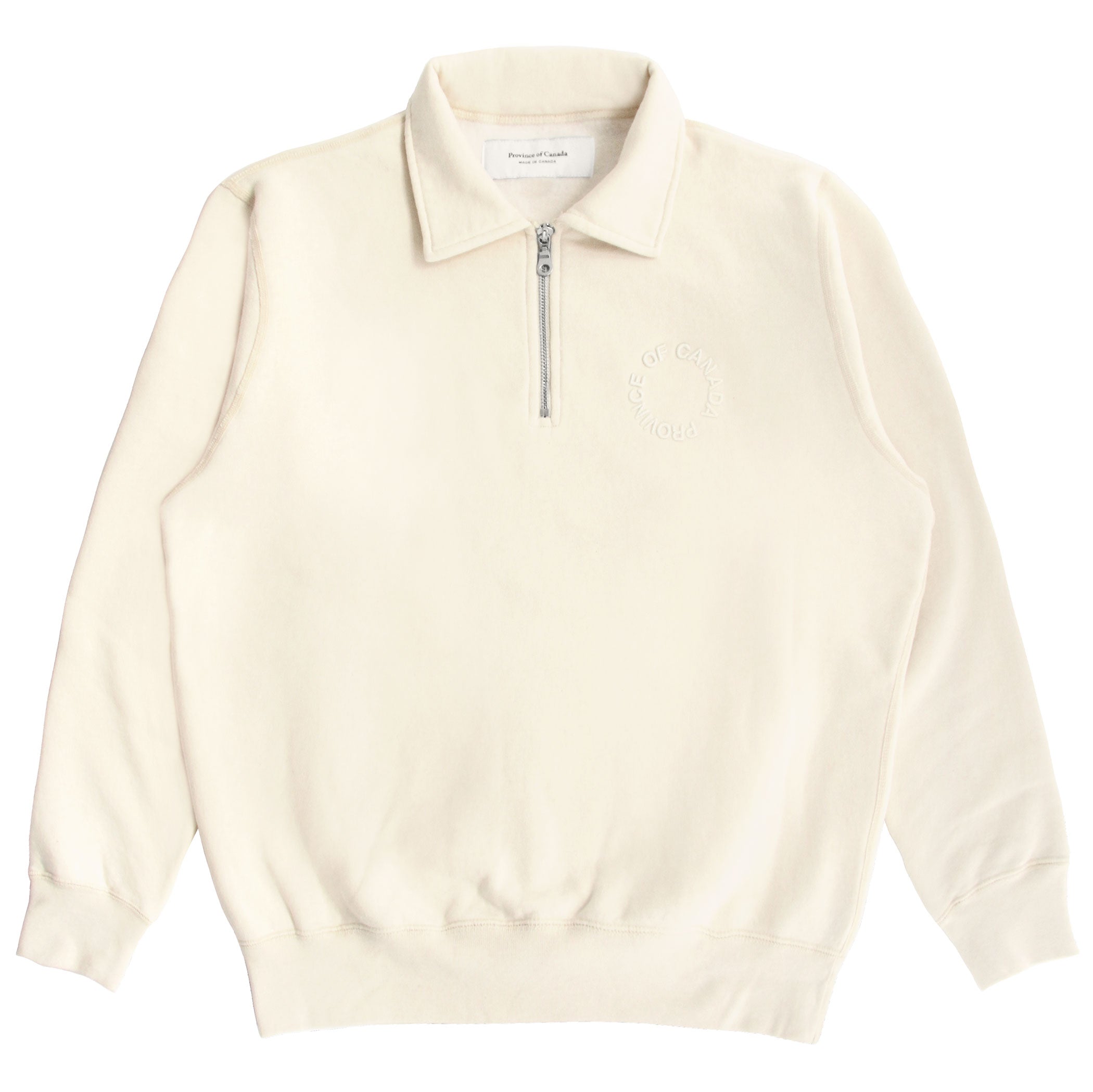 Half Zip Fleece Sweatshirt Cream - Unisex – Province of Canada