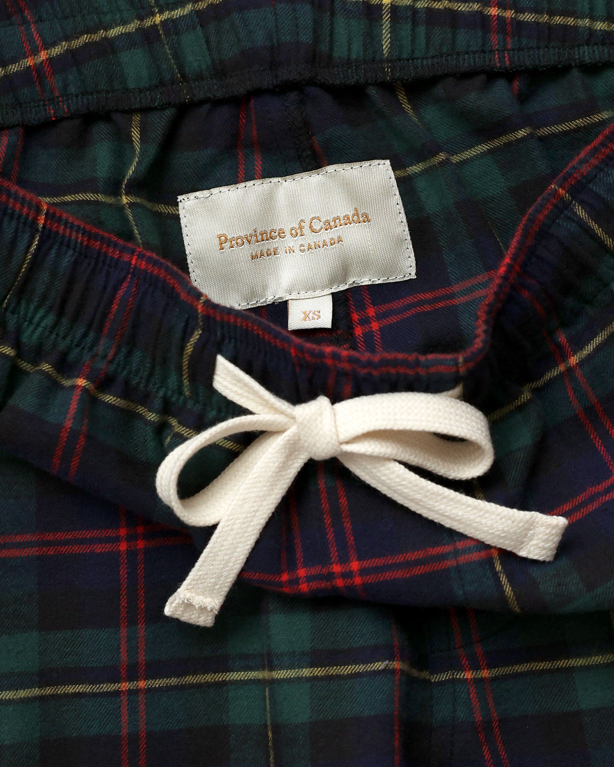 Province of Canada - 100% Cotton Plaid Flannel Pyjama - Made in Canada