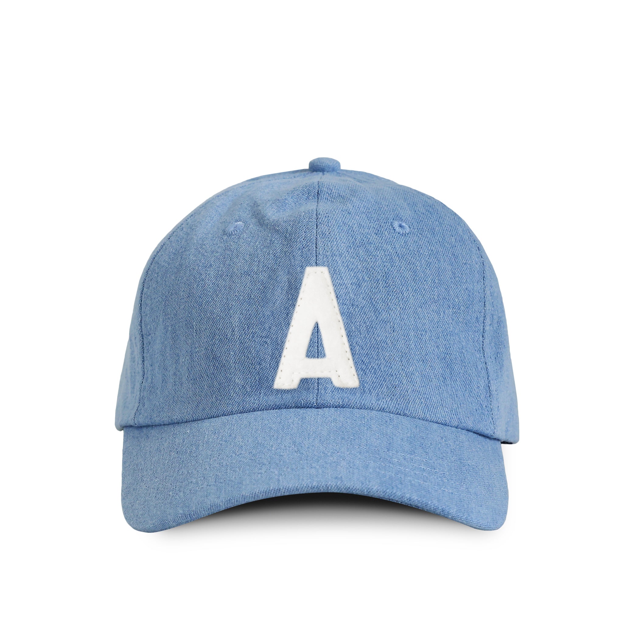 Made in Canada 100% Cotton Letter A Baseball Hat Light Blue Denim - Province of Canada