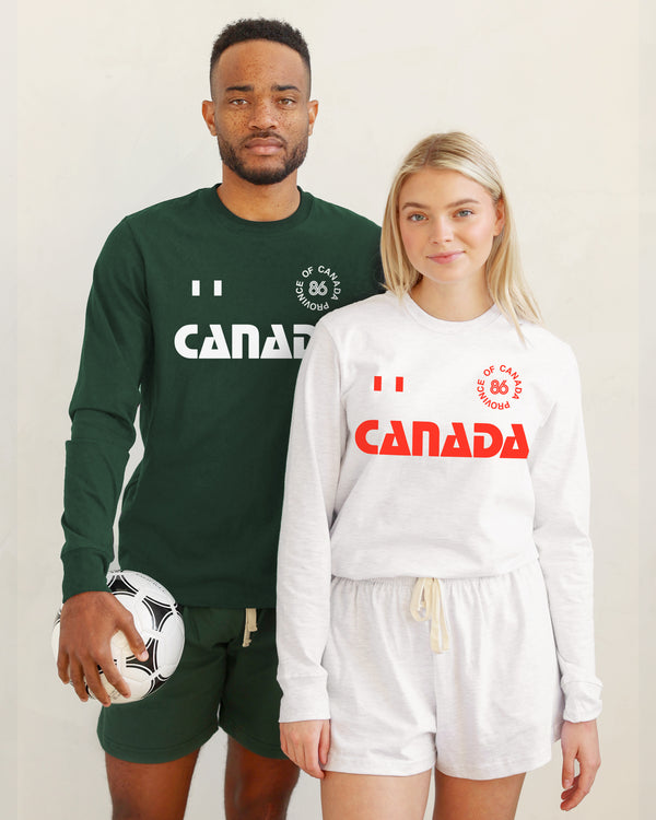 Made in Canada 100% Organic Cotton The Keeper Kit Long Sleeve Tee Unisex - Province of Canada - Soccer