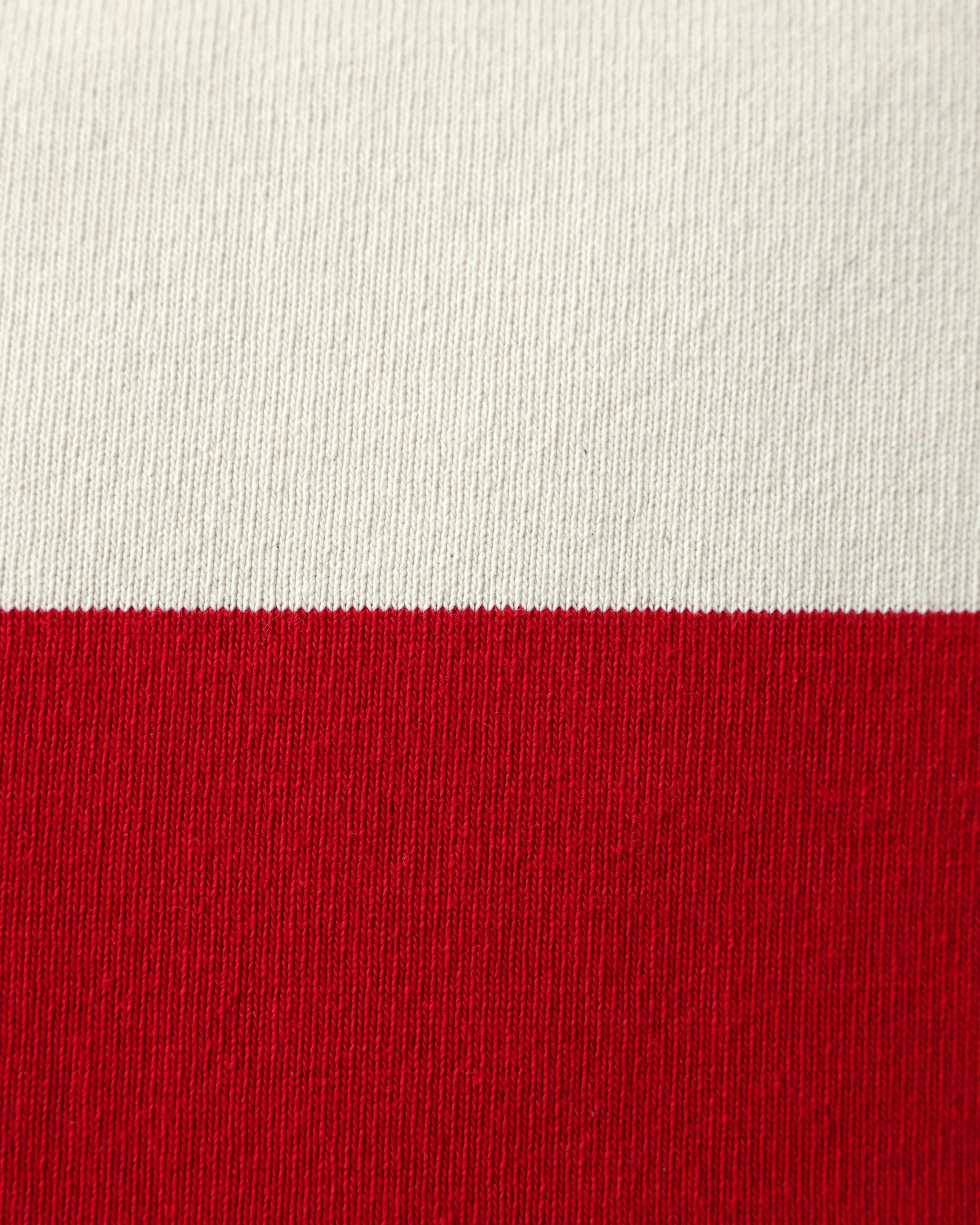 Made in Canada 100% Cotton Aubrey Cushion Cover Ivory and Red - Province of Canada