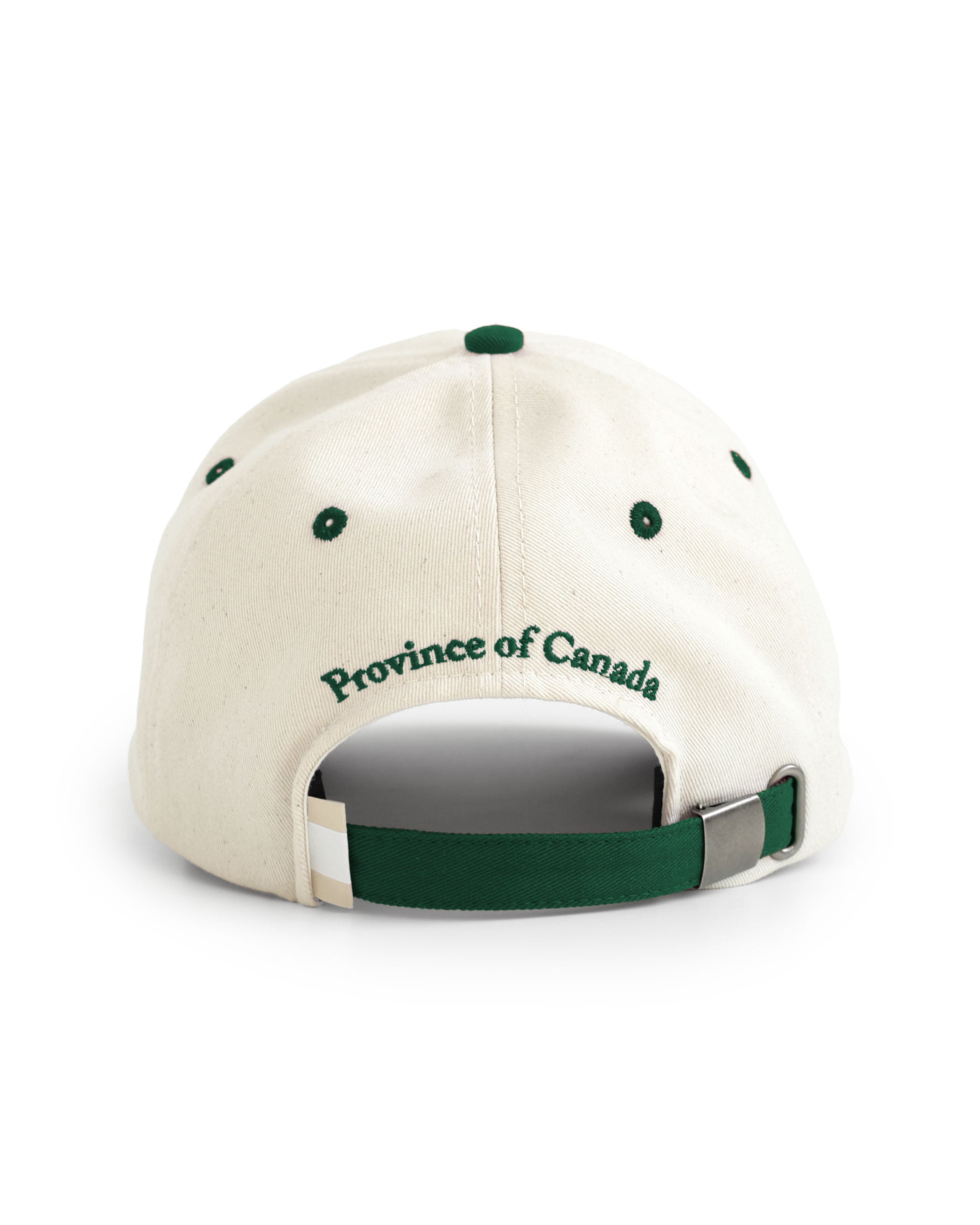 Made in Canada 100% Cotton Baseball Hat Forest Green Natural - Province of Canada