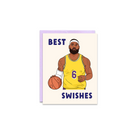 Best Swishes Lebron Birthday Greeting Card - Made in Canada - Province of Canada