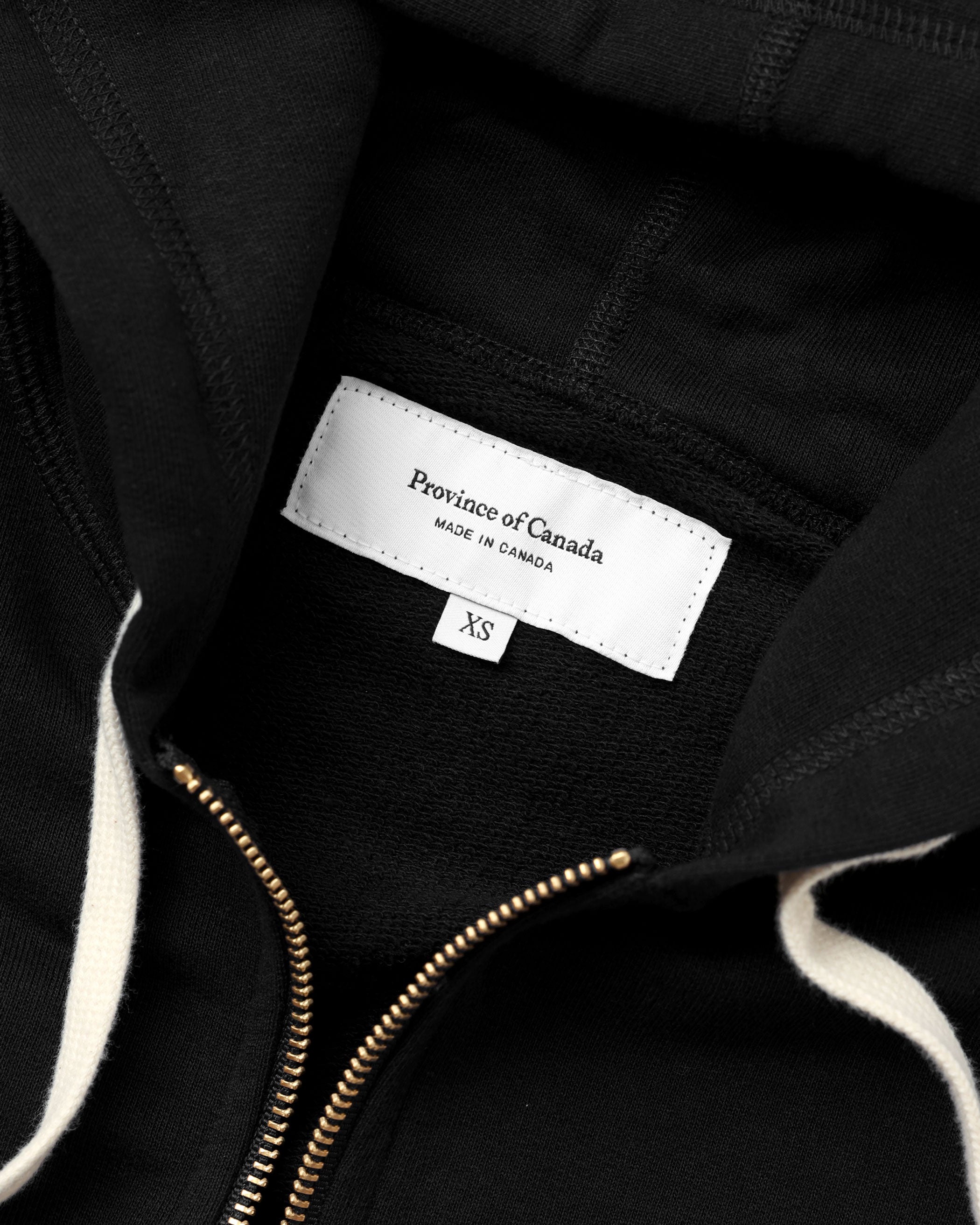 French Terry Zip Hoodie Black - Unisex – Province of Canada