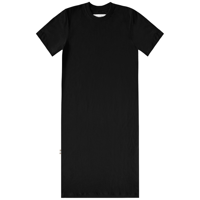 Fitted black 2024 t shirt dress