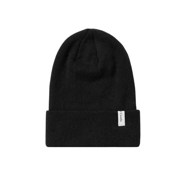 Made in Canada Fine Ribbed 100% Cotton Toque Black - Province of Canada