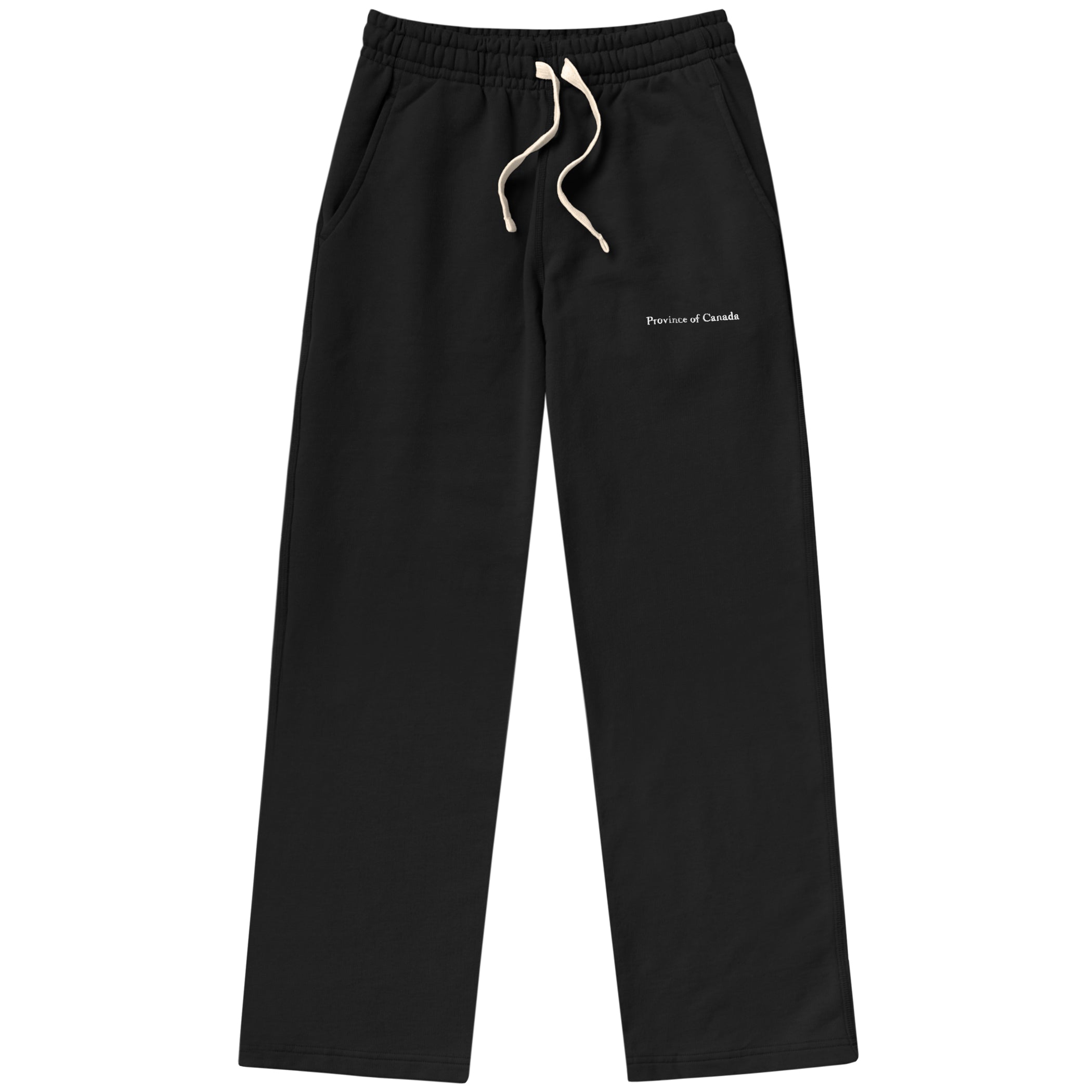 Made in Canada 100% Cotton Wide Leg French Terry Sweatpant Black - Unisex - Province of Canada