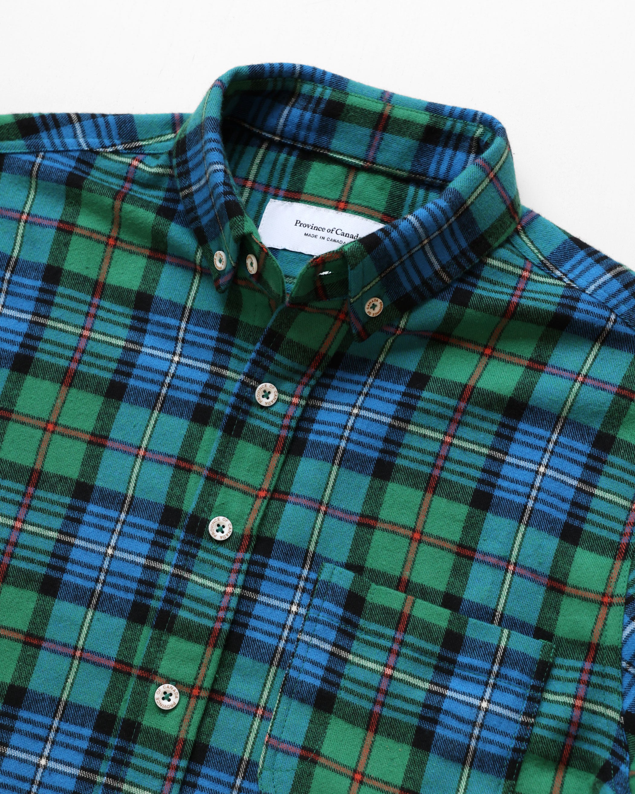 シャツ/ブラウス(長袖/七分) plaid flannel shirt Evergreen Plaid Flannel Shirt - Unisex - Made in Canada - Province