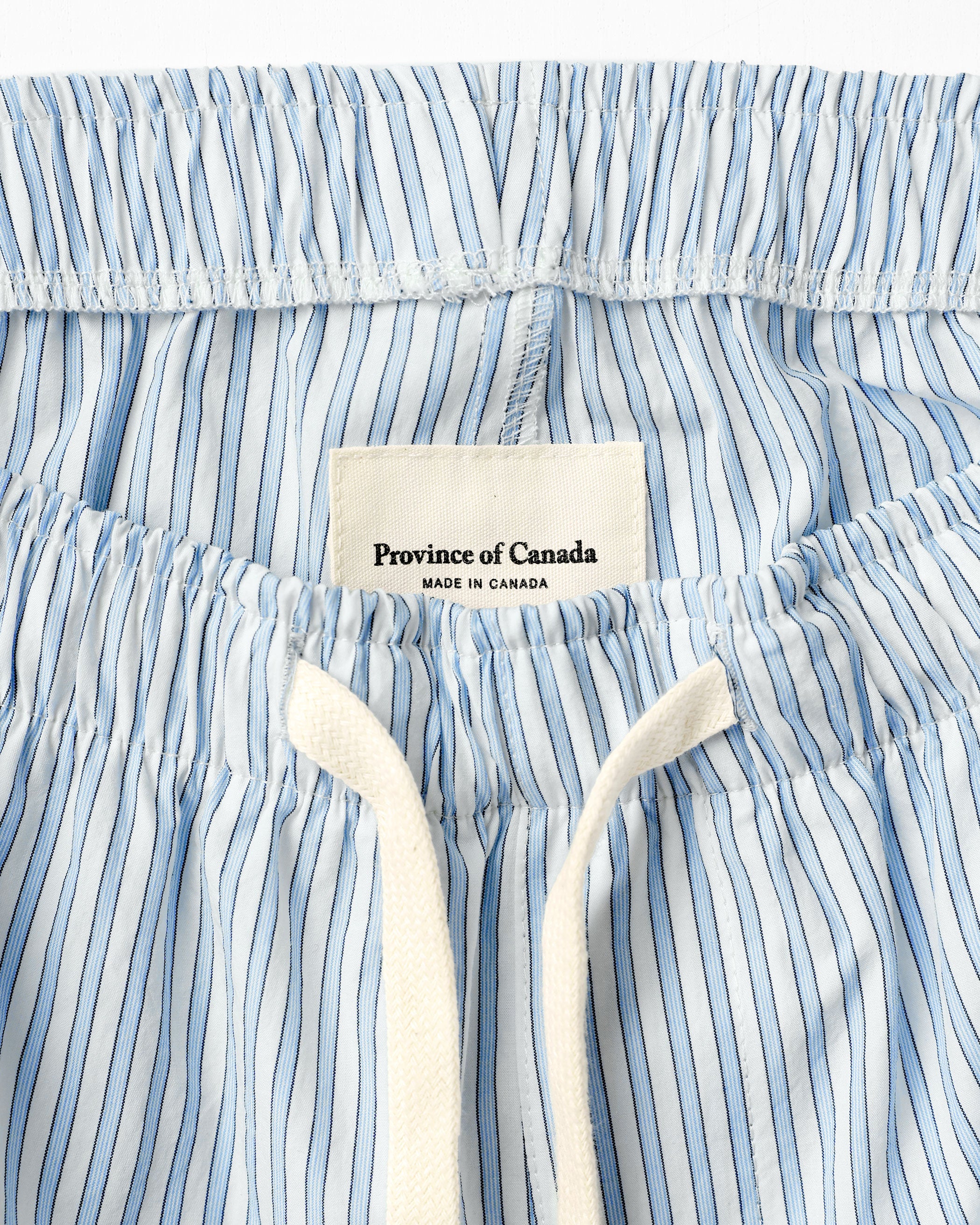 Made in Canada 100% Cotton Pyjama Pant Blue Stripe - Unisex - Province of Canada