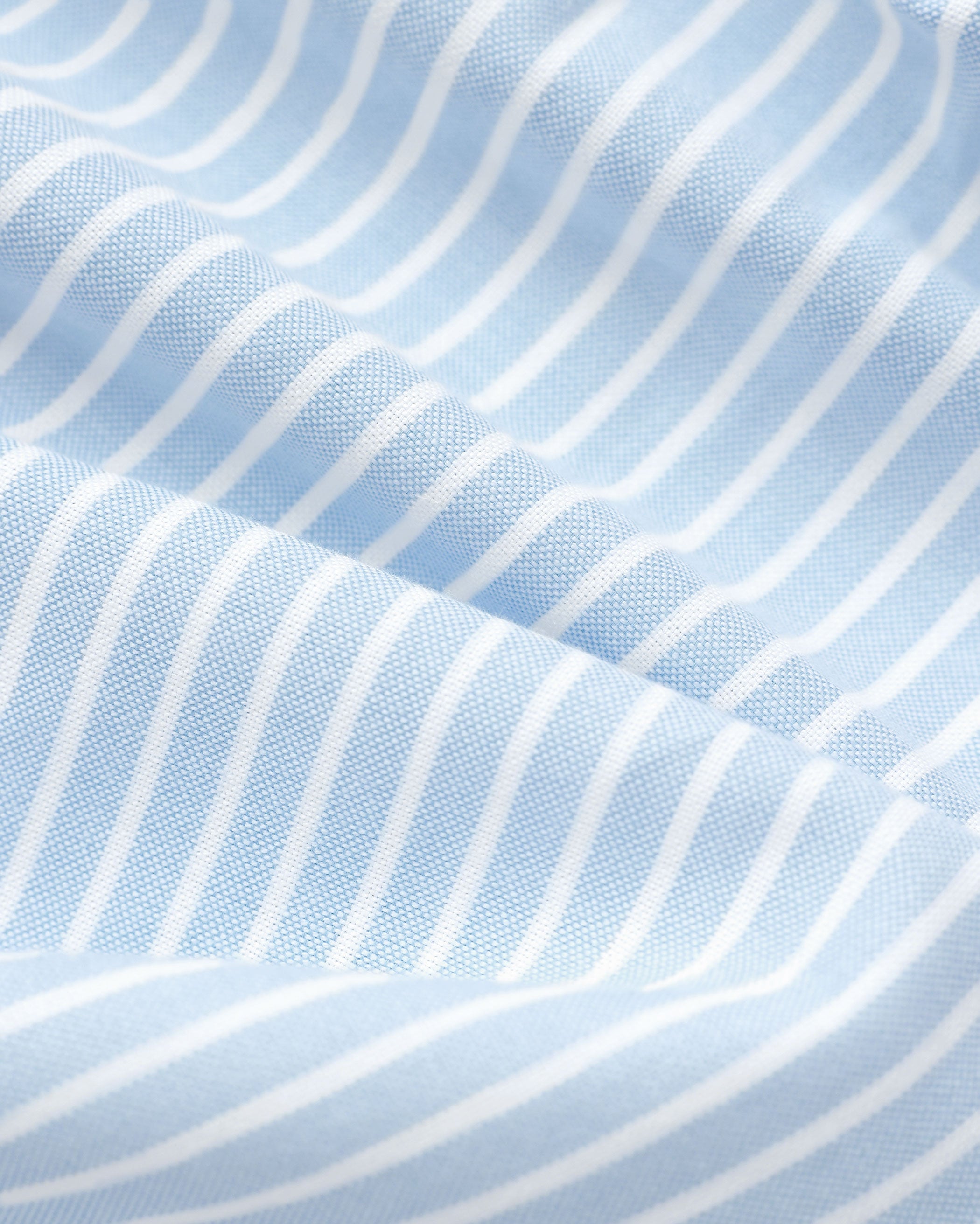 Made in Canada 100% Cotton Boxy Oxford Wide Stripe Shirt Blue - Womens - Province of Canada 