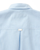 Made in Canada 100% Cotton Boxy Oxford Wide Stripe Shirt Blue - Womens - Province of Canada 