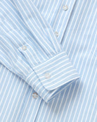 Made in Canada 100% Cotton Oxford Wide Stripe Dress Blue - Province of Canada