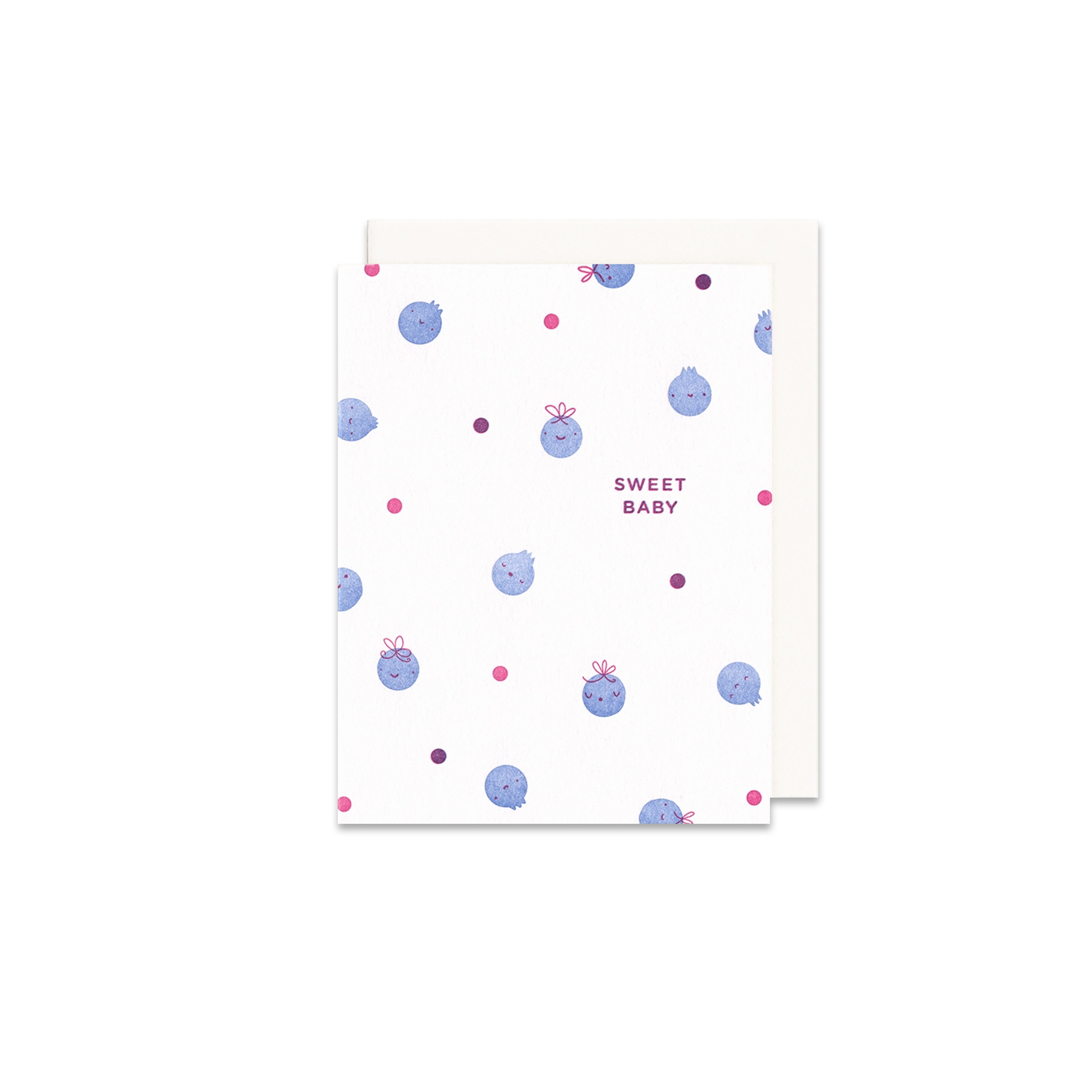 Sweet Baby Blueberries Newborn Greeting Card - Made in Canada - Province of Canada