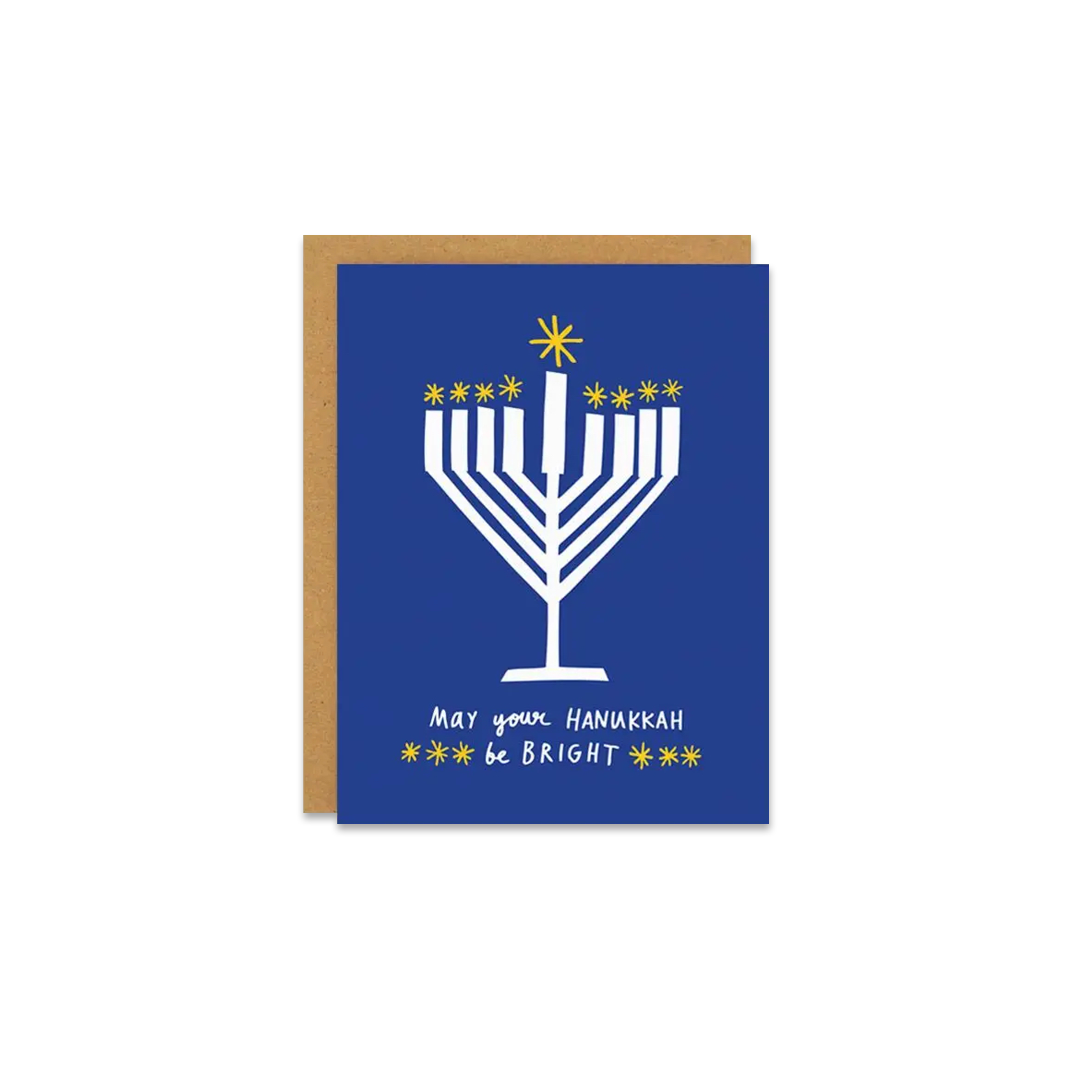 Bright Menorah Hanukkah Greeting Card - Made in Canada - Province of Canada