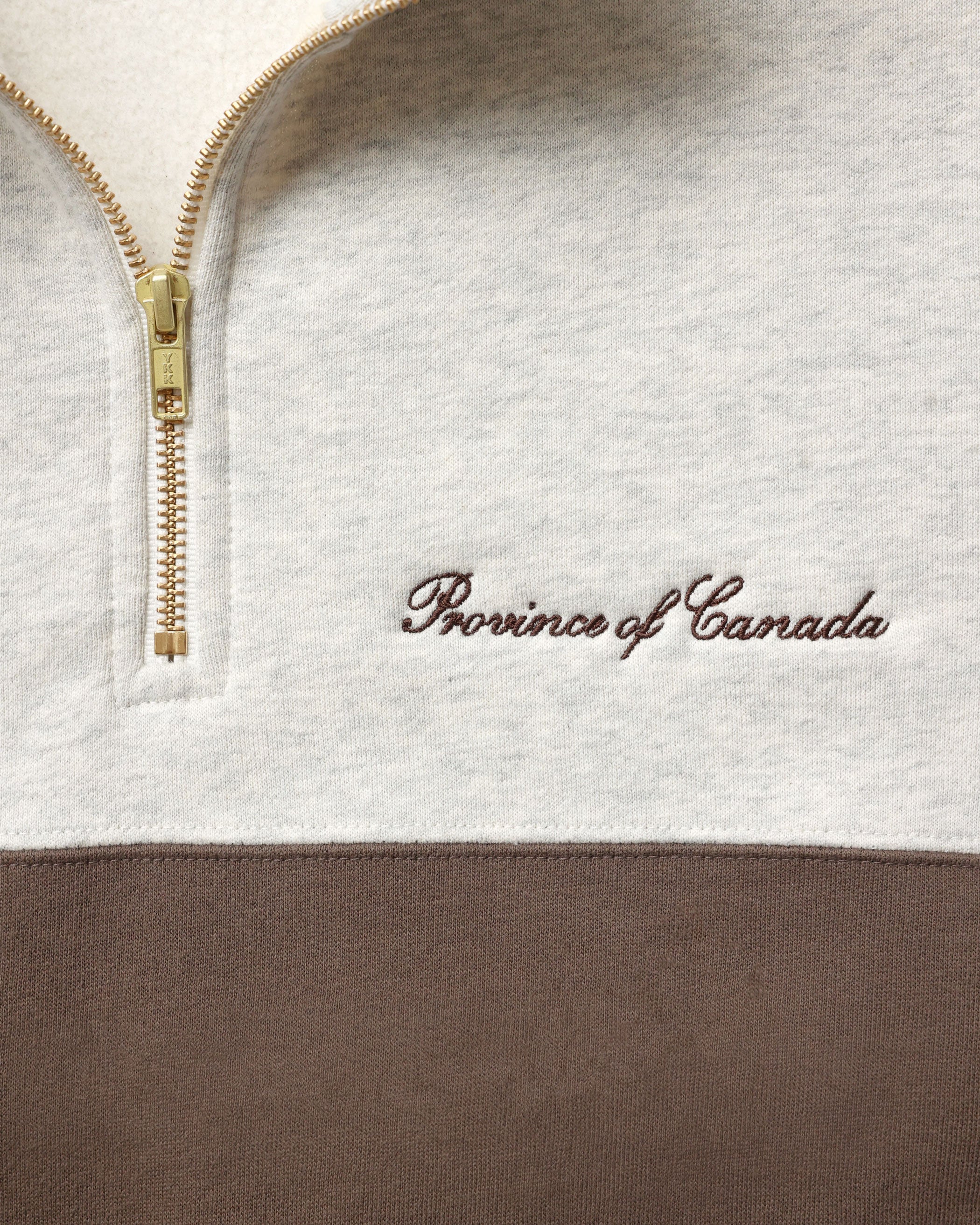 Made in Canada Club Cotton Fleece Half Zip Chestnut Unisex - Province of Canada