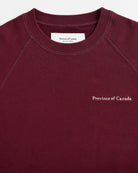 Made in Canada - French Terry Sweatshirt Burgundy - Unisex - Province of Canada