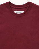 Made in Canada 100% Organic Cotton Monday Tee Crop Top Burgundy - Province of Canada