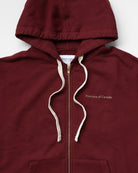 Made in Canada 100% Cotton French Terry Zip Hoodie Burgundy - Unisex - Province of Canada 
