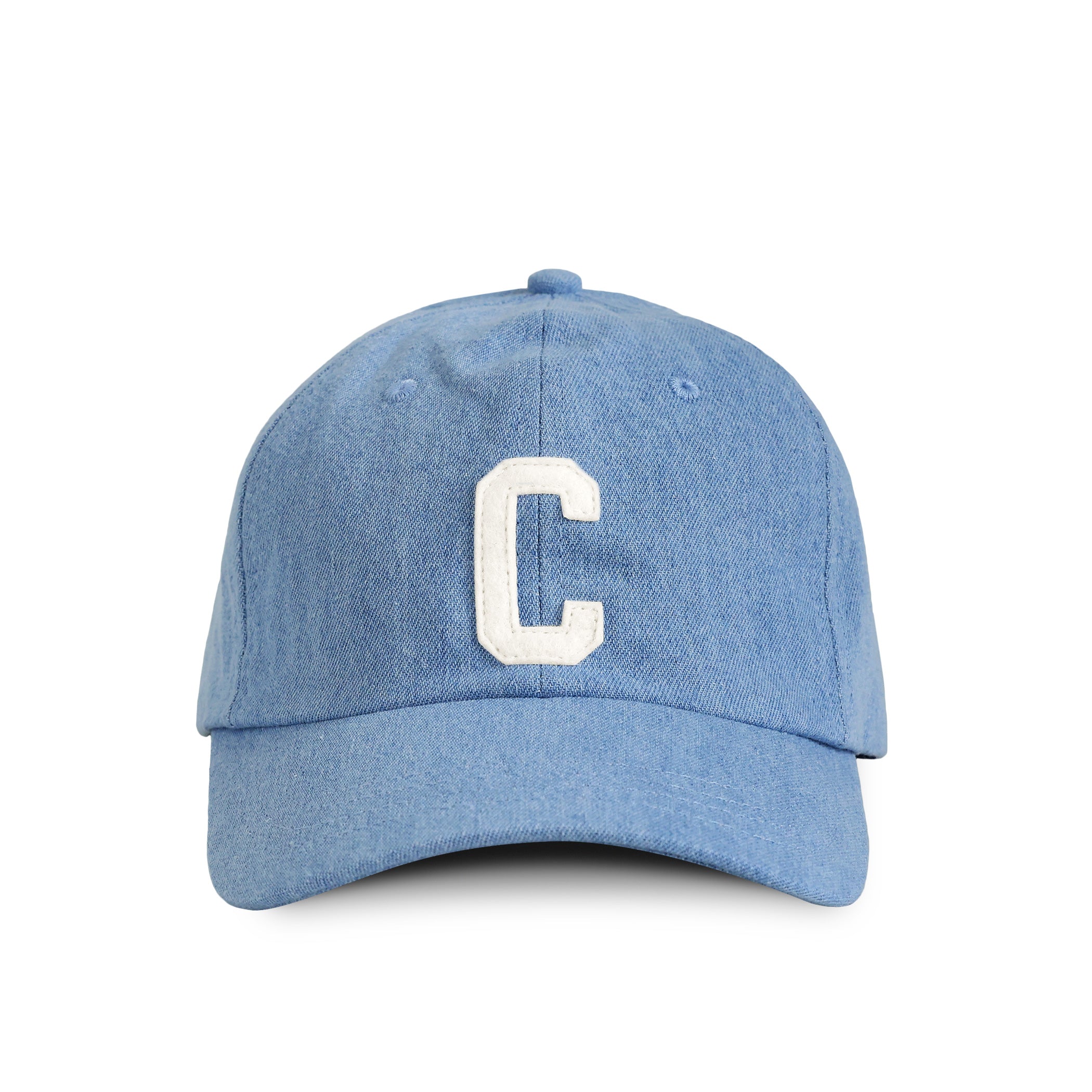 Made in Canada 100% Cotton Letter C Baseball Hat Light Blue Denim - Province of Canada
