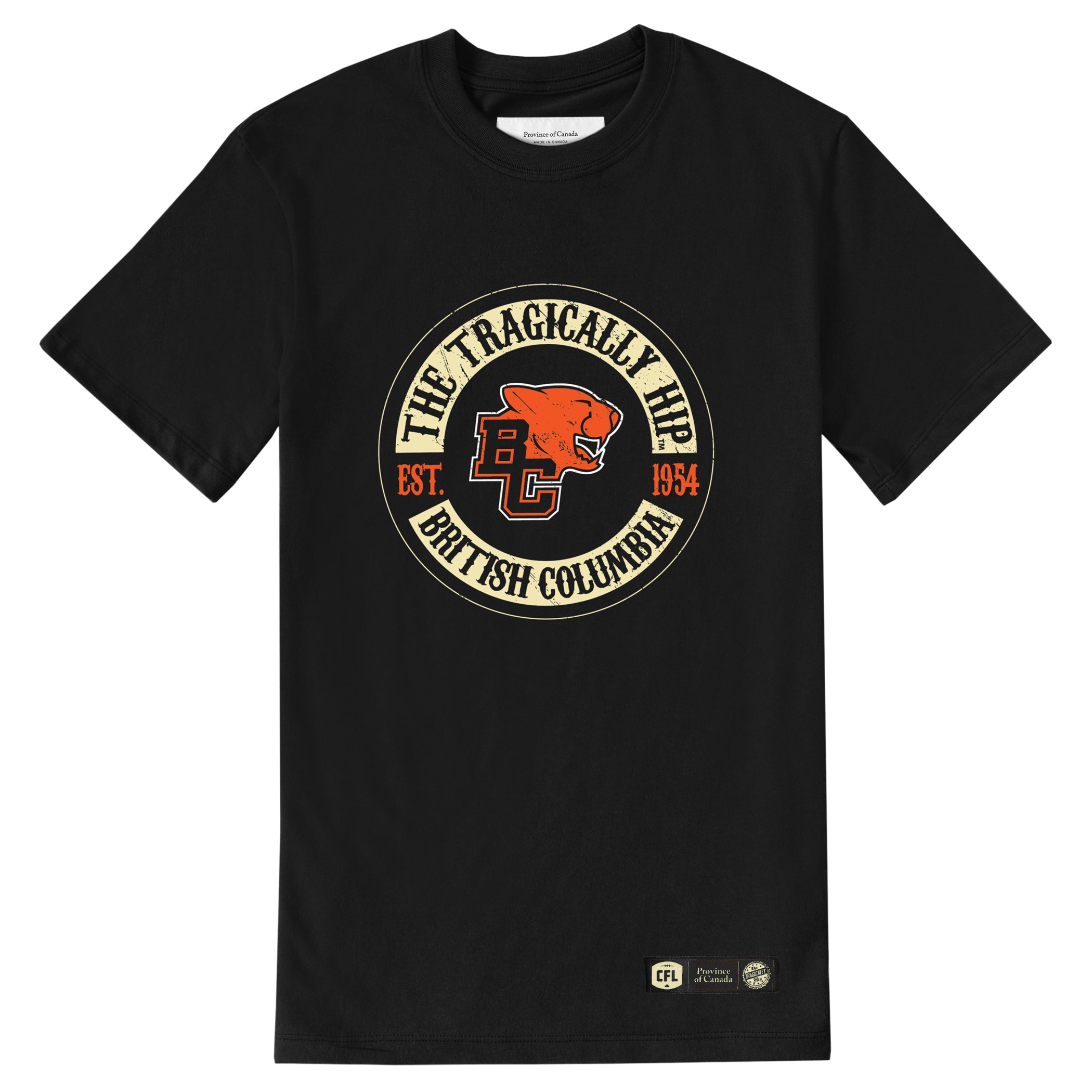 Made in Canada BC Lions CFL x The Tragically Hip Tee - Unisex - Province of Canada