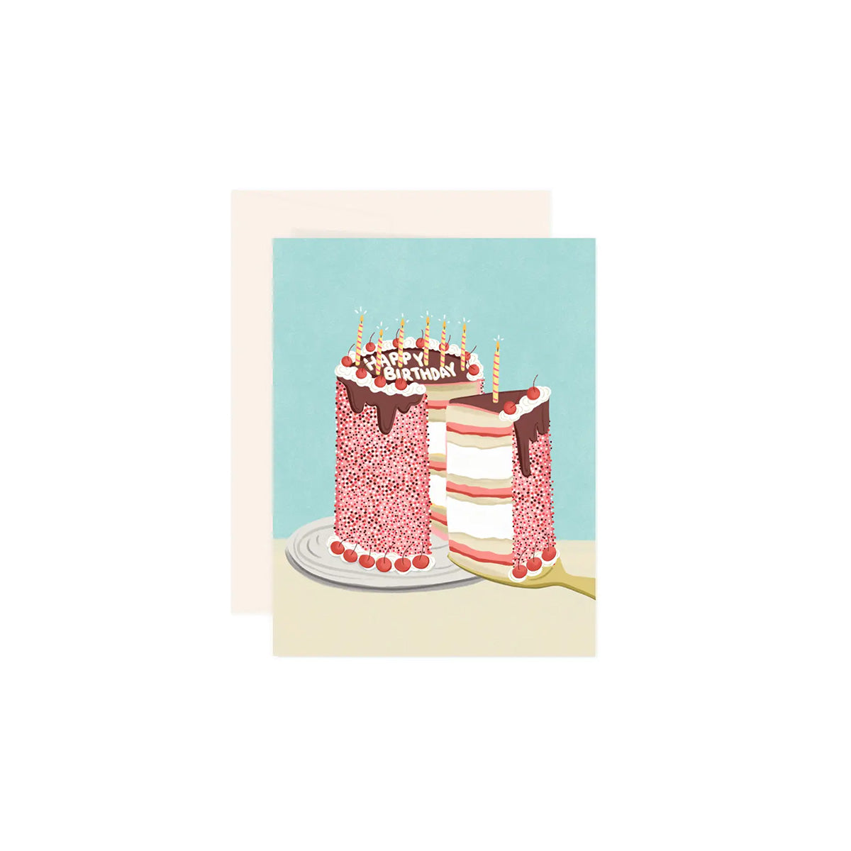 Cake Slice Birthday Greeting Card - Made in Canada