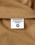 Made in Canada 100% Organic Cotton Long Sleeve Crop Top Camel - Province of Canada
