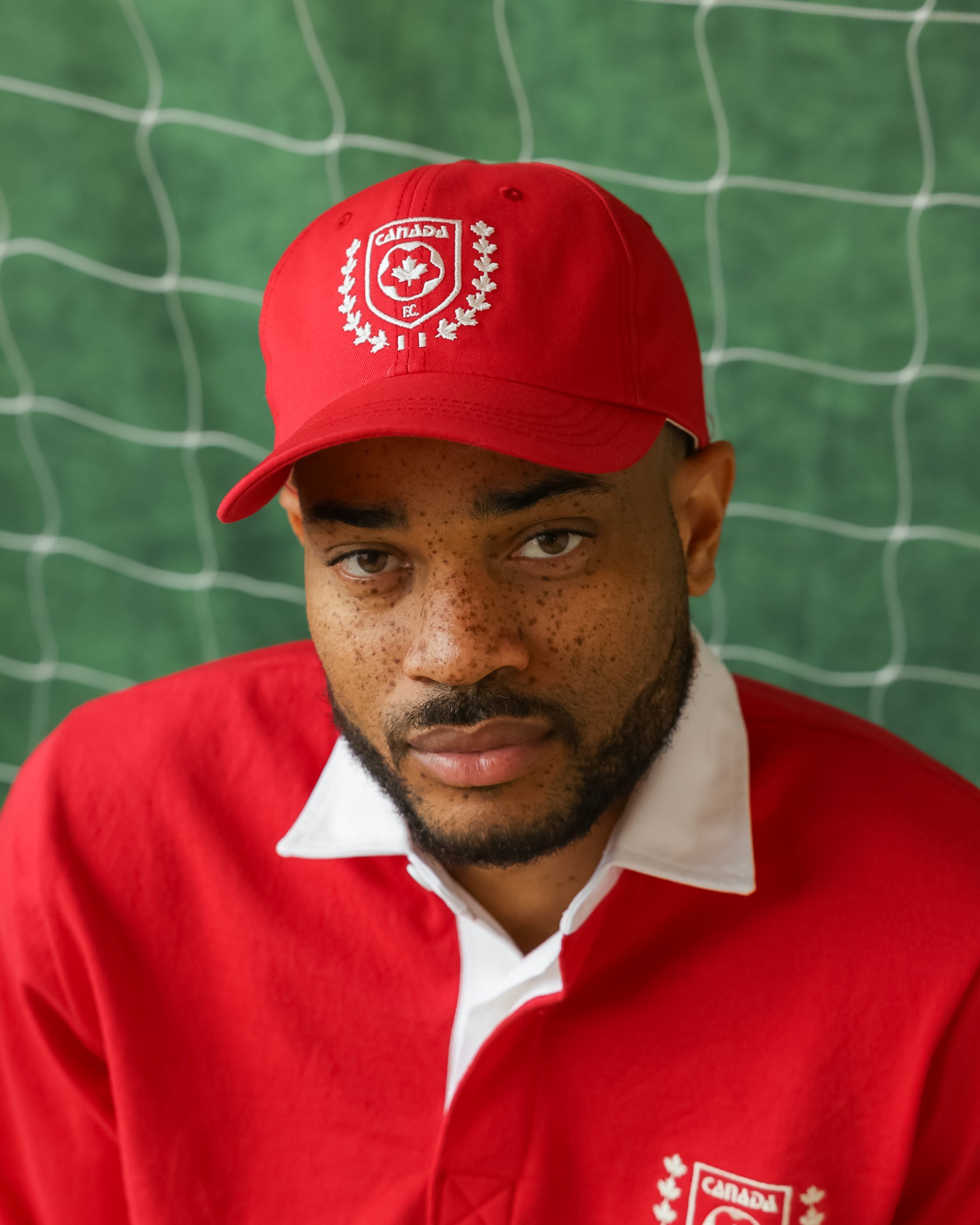 Made in Canada 100% Cotton Red Crest Baseball Hat - Province of Canada