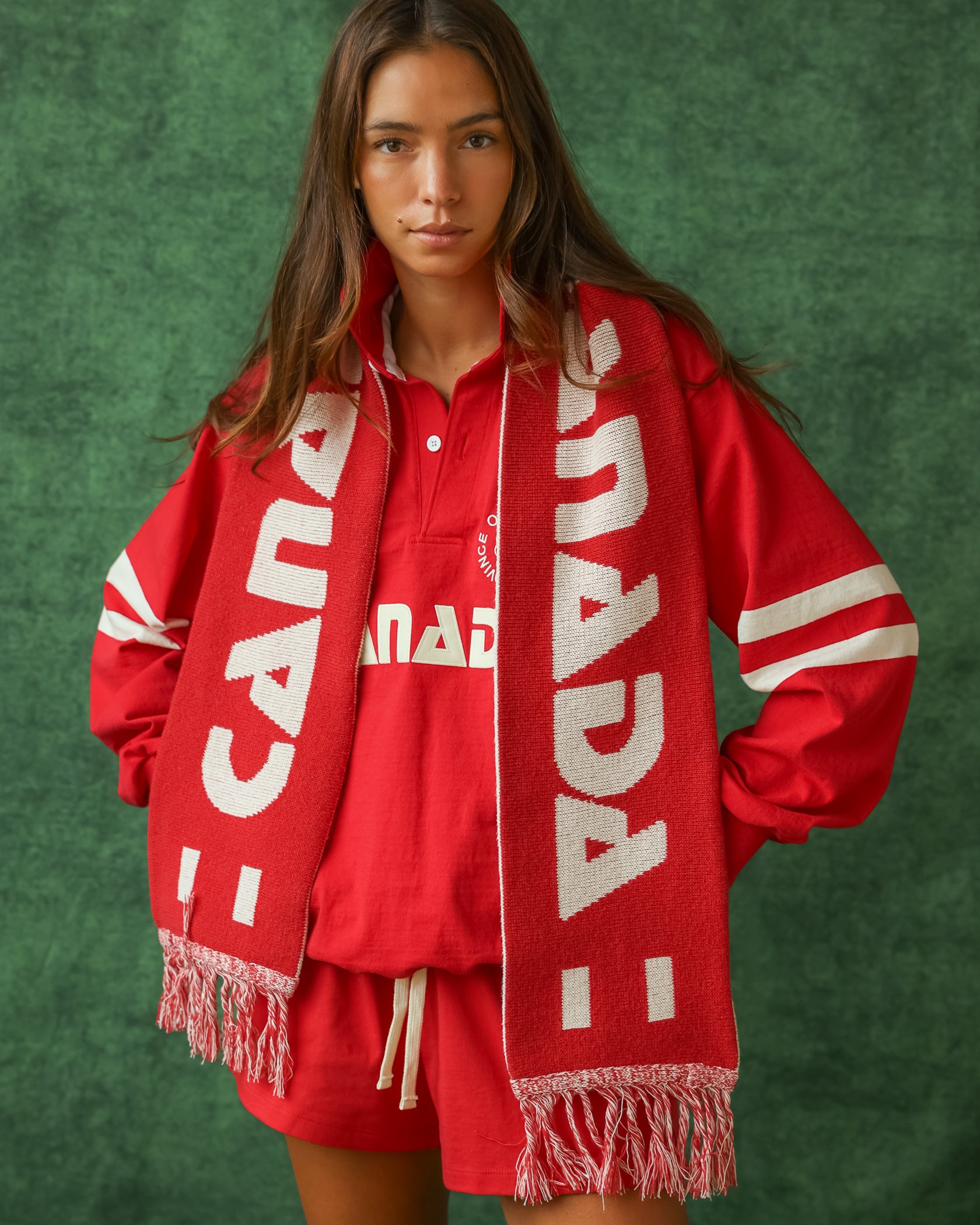 Made in Canada 100% Cotton Canada Soccer Knit Scarf - Unisex - Province of Canada