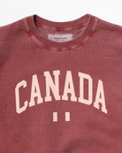 Made in Canada Canada Fleece Sweatshirt Washed Red 100% Cotton - Unisex - Province of Canada