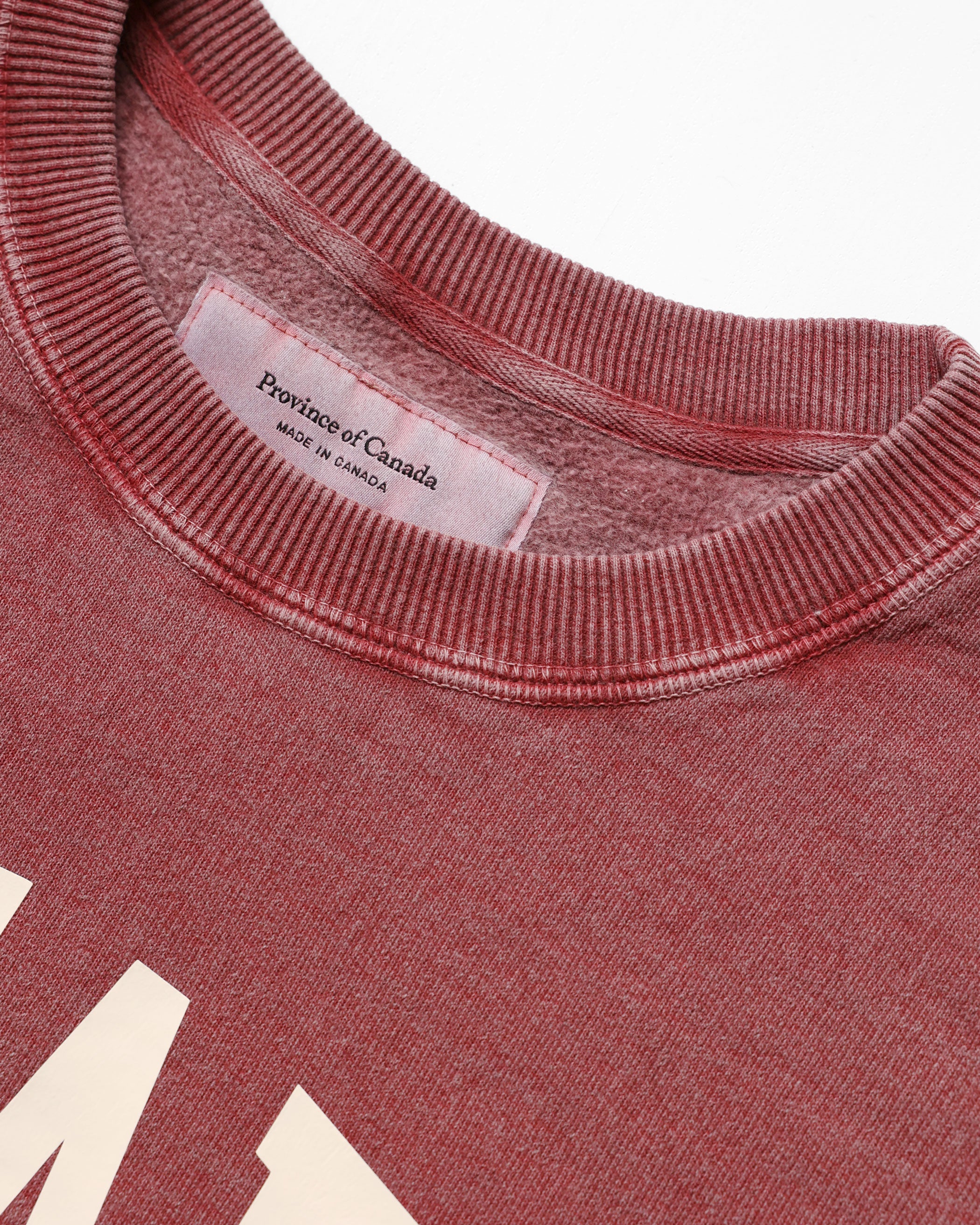 Made in Canada Canada Fleece Sweatshirt Washed Red 100% Cotton - Unisex - Province of Canada