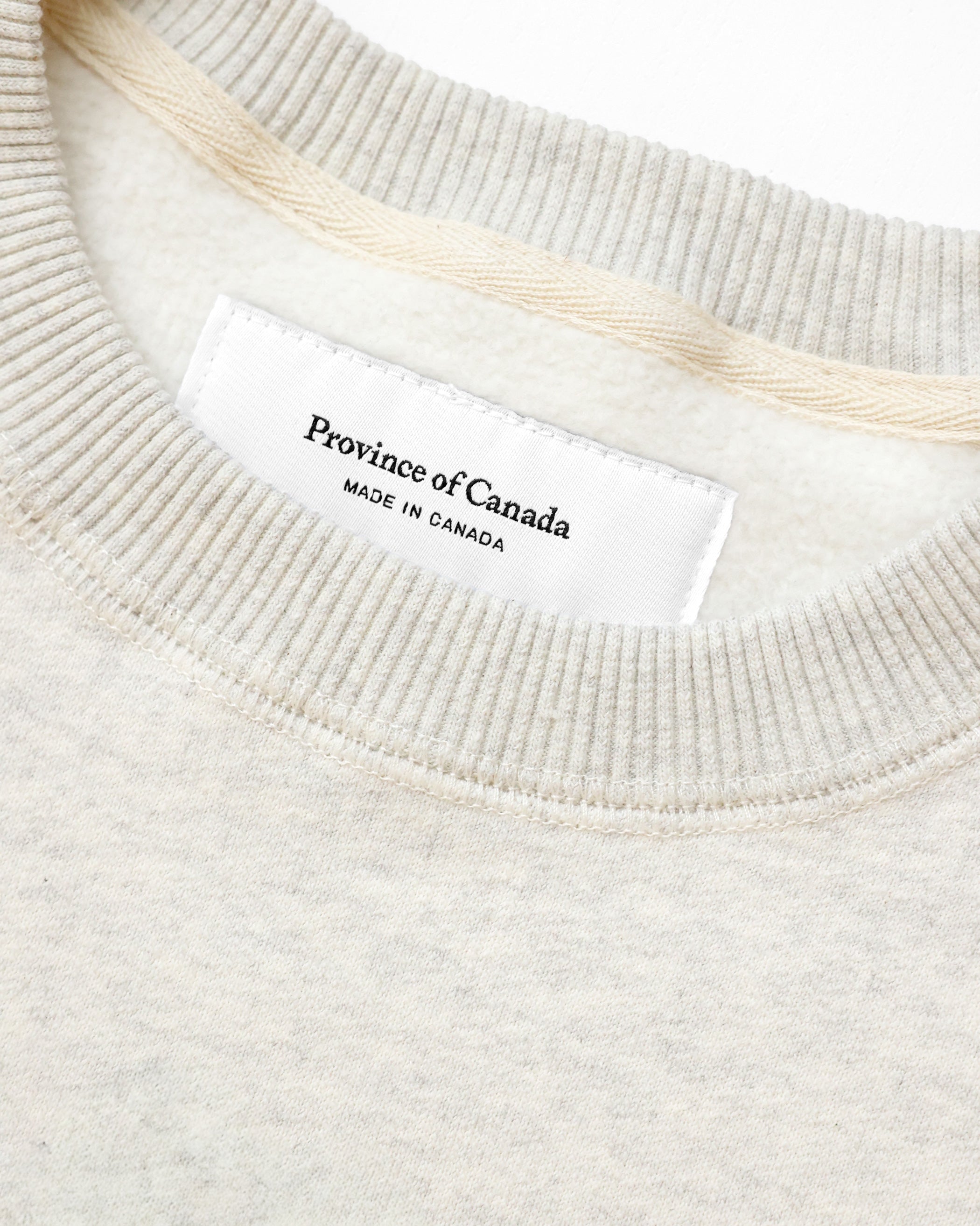 Ottawa Fleece Sweatshirt Eggshell - Made in Canada - Province of Canada